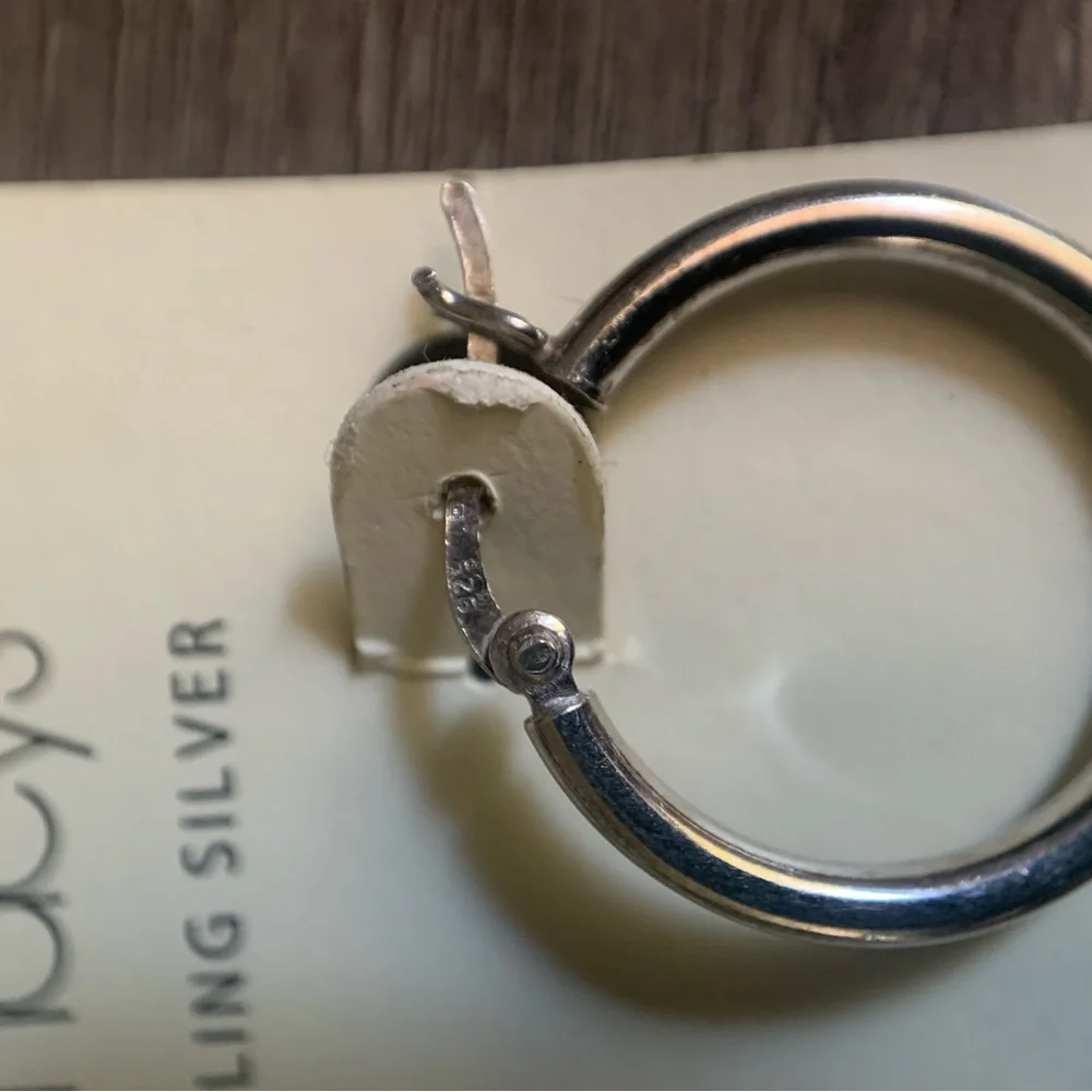 Macy’s Sterling Silver 925 20 mm Hoop Earrings Vintage